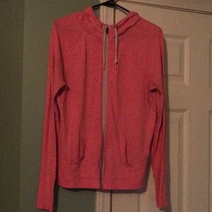 Pink zipped up hoodie